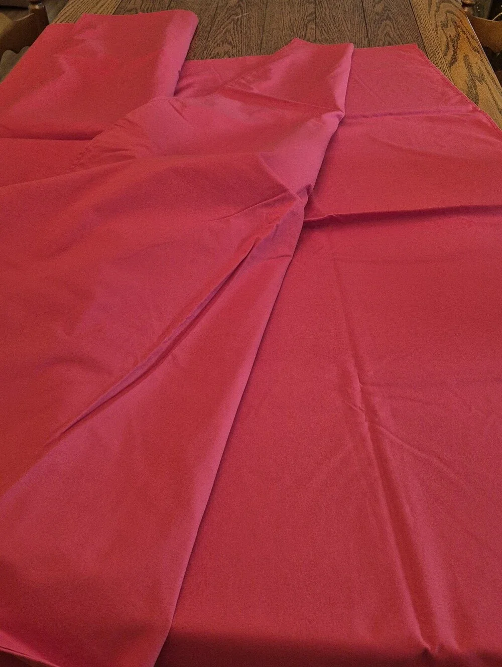 2 Bright Red Fabric Tablecloths - 100